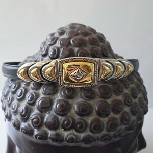 VTG 80s Mixed Metal Diamond Statement Belt | Interchangeable Buckle